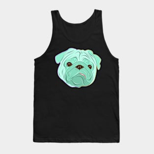 cyan puppy face Tank Top